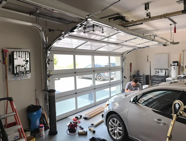 Garage door noise reduction service by Berlin Garage Door Repair in Berlin